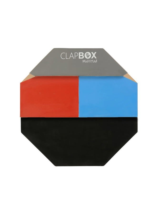 Clapbox Multipad Drum Practice Pad - 4 Different surfaces, 12 inches (Practice Pad Only) - Image 1