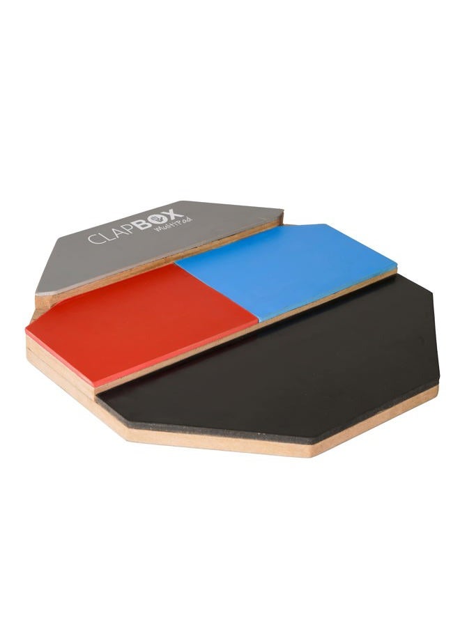 Clapbox Multipad Drum Practice Pad - 4 Different surfaces, 12 inches (Practice Pad Only) - Image 5
