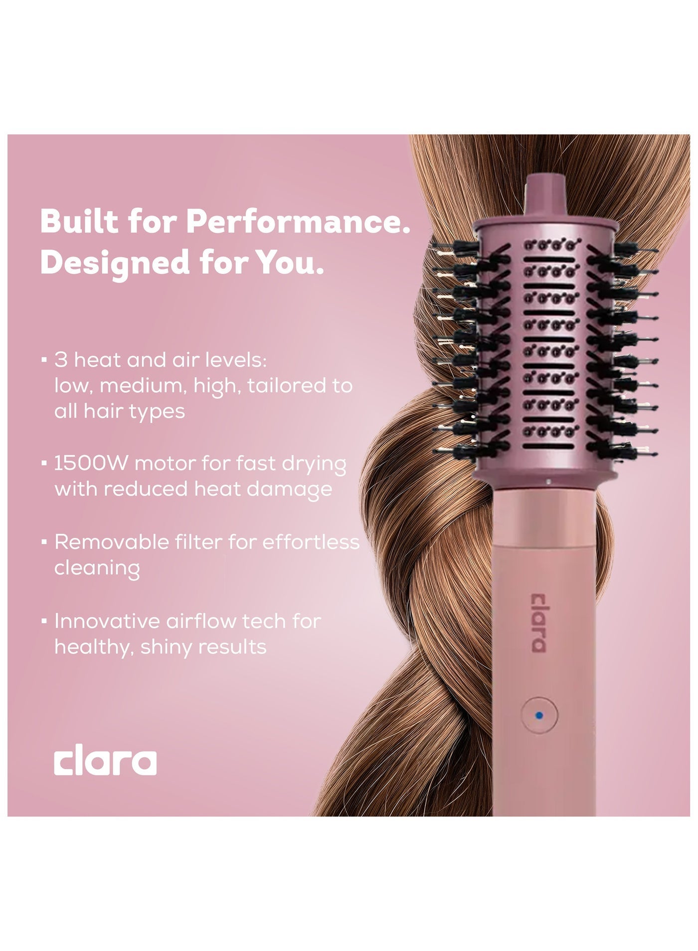 كلارا مولتي ستايلر لجميع أنواع الشعر – أداة تصفيف...