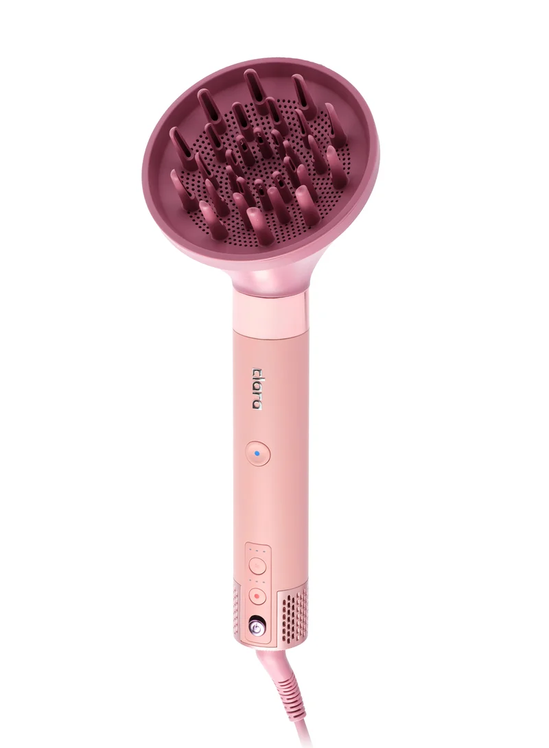 Clara  Clara Multi Styler for All Hair Types – 6-in-1 Styling Tool with Auto-Wrap Curlers, Blow Dryer, Round & Oval Brush – 1500W Ionic Hair Styler for Frizz-Free Waves & Salon Blowouts Pink for Women | Best Price UAE