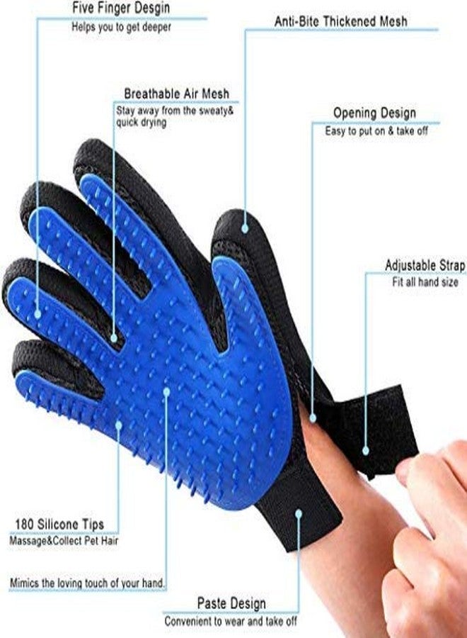 DRODRM Pet Grooming Massage Hair Removal and Bath Brush Gloves for Perfect Cat and Dog - Image 5