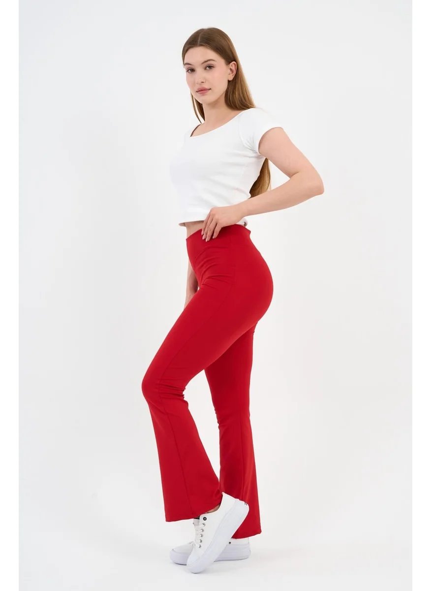 Alexander Gardi High Waist Flare Leg Slimming Leggings (B24-0010-WN)
