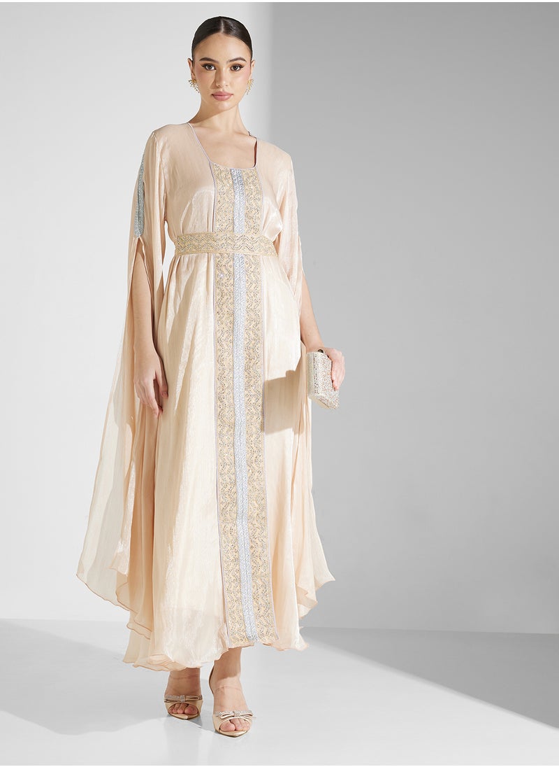 hayas closet Cape Sleeve Belted  Moroccan Dress  - Image 1