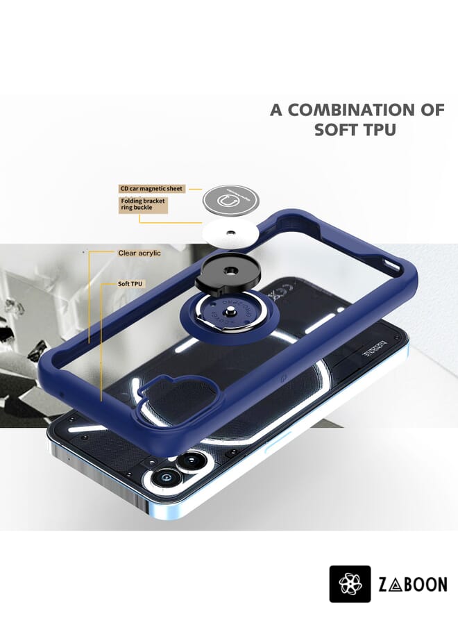 Zaboon غطاء حماية لهاتف ناثينغ 1 سلسلة Q شادو 1 TPU + PC مع حامل حلقة - Image 2