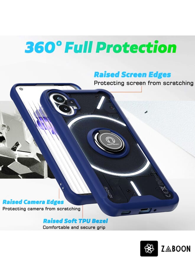 Zaboon غطاء حماية لهاتف ناثينغ 1 سلسلة Q شادو 1 TPU + PC مع حامل حلقة - Image 3