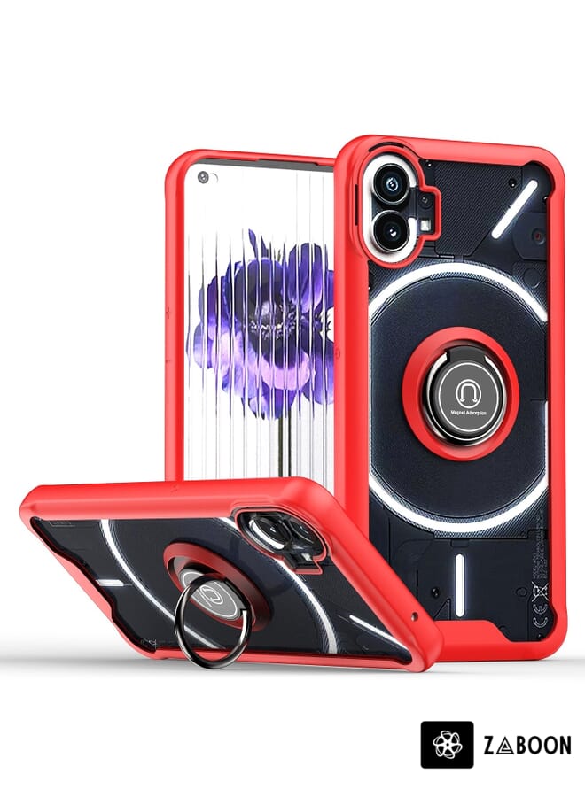 Zaboon غطاء حماية لهاتف ناثينغ 1 سلسلة Q شادو 1 TPU + PC مع حامل حلقة - Image 1