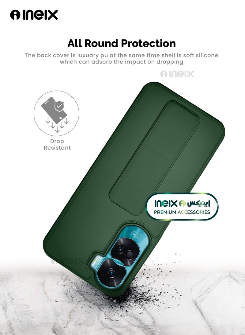 إينيكس جراب حماية 3 في 1 مغناطيسي ذو مسند للهاتف هونر 90لايت-أخضر - Image 5