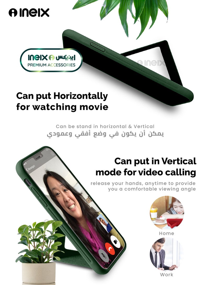 إينيكس جراب حماية 3 في 1 مغناطيسي ذو مسند للهاتف هونر 90لايت-أخضر - Image 3