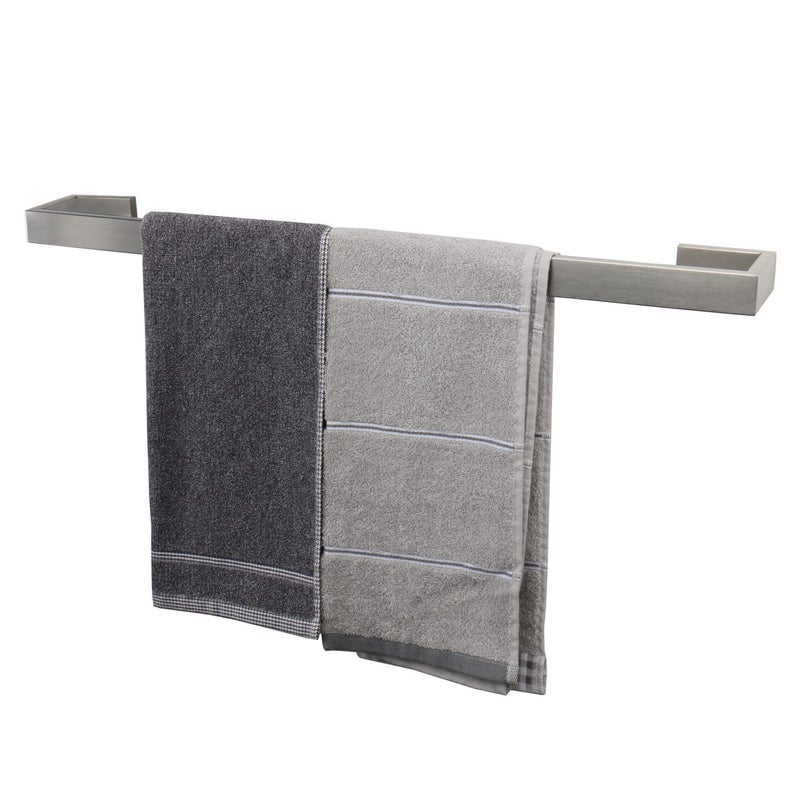 TocTen Bath Towel Rack  Square Base Thicken SUS304 Stainless Steel Towel Bar for Bathroom Bathroom Bar Accessories Towel Rod Heavy Duty Wall Mounted Towel Holder Brushed Nickel 24 Inch