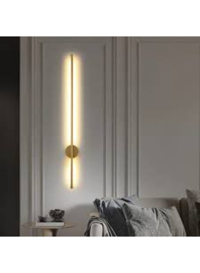 المفتاحة مصابيح حائط LED حديثة لغرفة المعيشة أو غرفة النوم أو الممر - تصميم خط عمودي بسيط مع لمسة دائرية - مصباح حائط أبيض دافئ قابل للتعتيم للديكور الداخلي للمنزل - Image 3