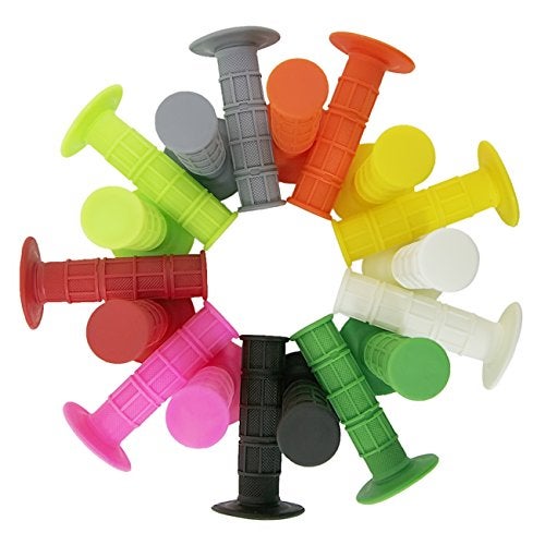 JRL 7/8" Practical Motorcycle Hand Grips Dirt Bike Motocross Gel Handlebar 2Pc- White - Image 2