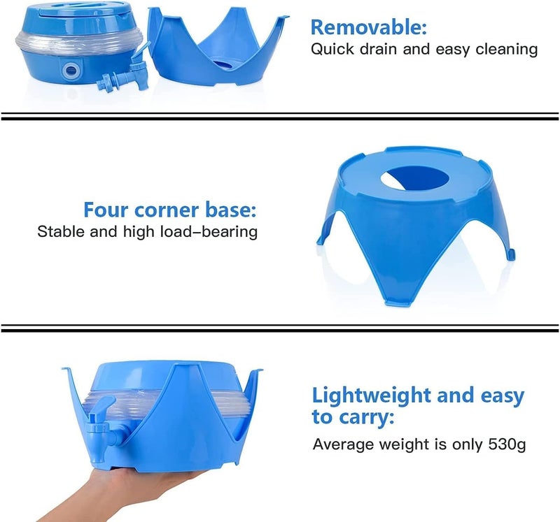 EARTHCONE EARTHCONE Collapsible Beverage Dispenser Water Container Camping Water Jug Portable Camping Water Tank Car Water Dispenser with Tap, 5.5L (1Pcs)  - Image 4
