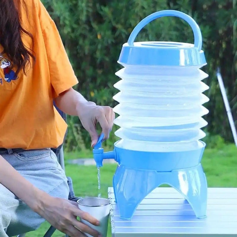 EARTHCONE EARTHCONE Collapsible Beverage Dispenser Water Container Camping Water Jug Portable Camping Water Tank Car Water Dispenser with Tap, 5.5L (1Pcs)  - Image 2