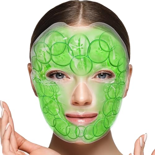 WORLD-BIO WORLDBIO Ice Face Mask for Puffy Eyes Dark Circles Reusable Hot Cold Gel Face Mask Cooling Eye Pack for Migraine Relief Allergies Skin Care PostSurgery Recovery - Image 2
