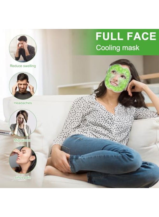 WORLD-BIO WORLDBIO Ice Face Mask for Puffy Eyes Dark Circles Reusable Hot Cold Gel Face Mask Cooling Eye Pack for Migraine Relief Allergies Skin Care PostSurgery Recovery - Image 4