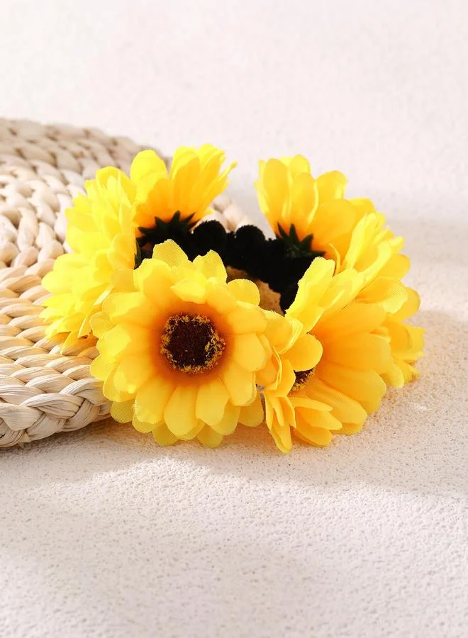 Take Two Yellow Flower Hair Tie