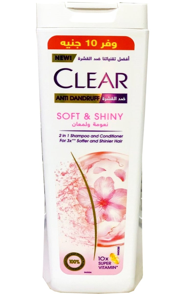 Clear Antidandruff Shampoo Soft & Shiny For Women  180ML - Image 1