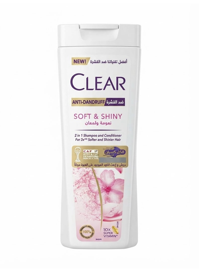 Clear Antidandruff Shampoo Soft & Shiny For Women (packaging design may vary) 180ML - Image 1