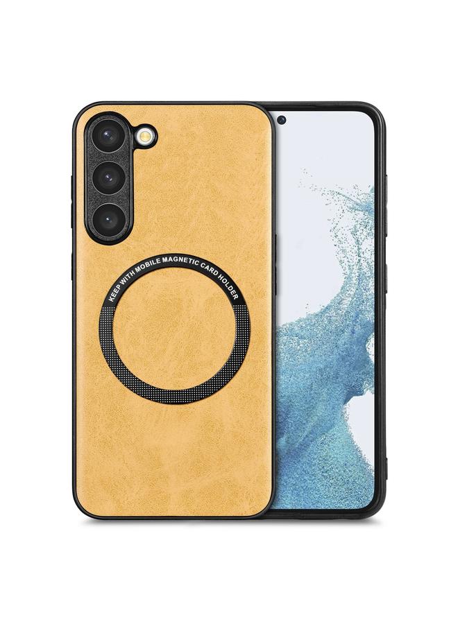 The Bros Case For Samsung Galaxy S23+ 5G Solid Color Leather Back Cover Magsafe Phone Case