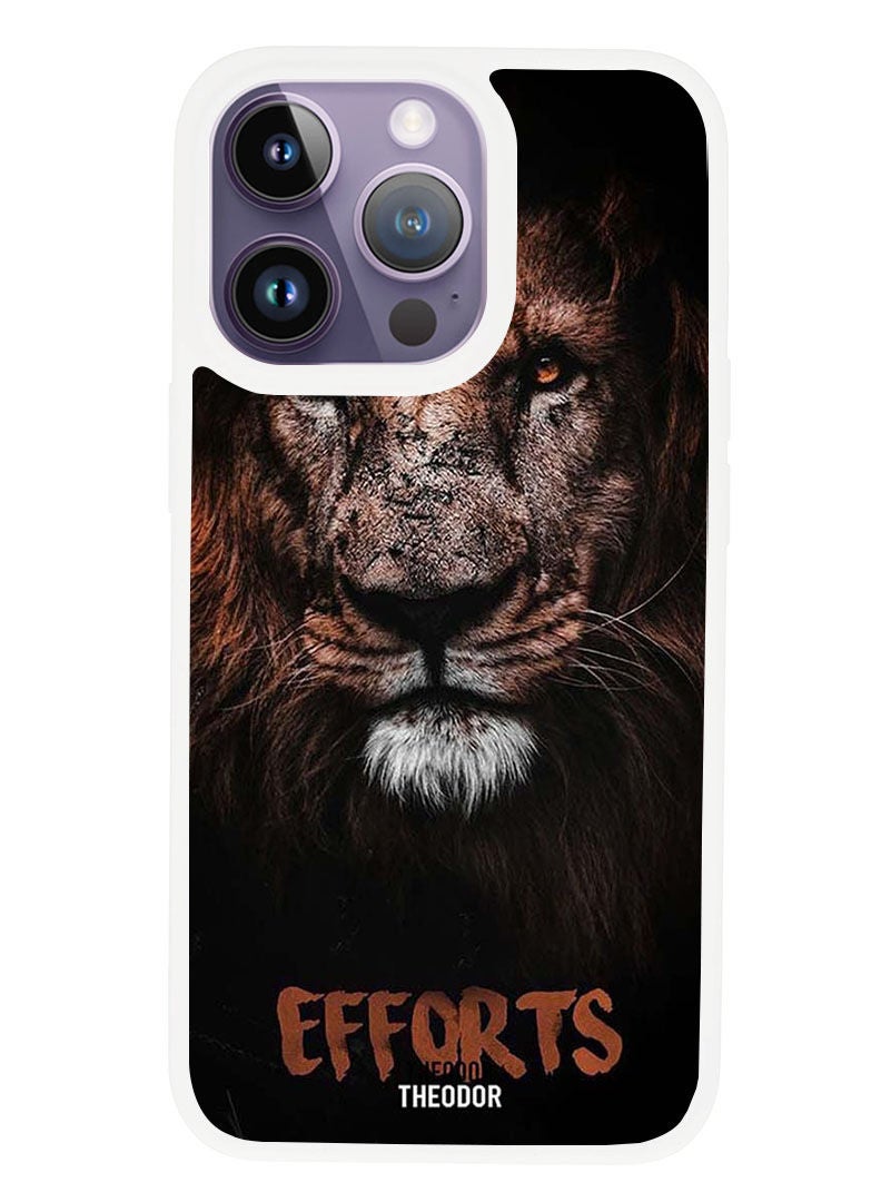 Theodor Protective Case Anti Scratch Shock Proof Cover For APPLE IPHONE 14 PRO Efforts (White Bumper) - Image 1