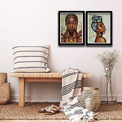 HEVEA Modern Art Framed Wall Posters/Paintings with Frame Wall Paintings Hangings Framed Wall Art Paintings (11 inch x 14 inch, Framed, Multicolor, Brown) -Set of 2 - Image 4