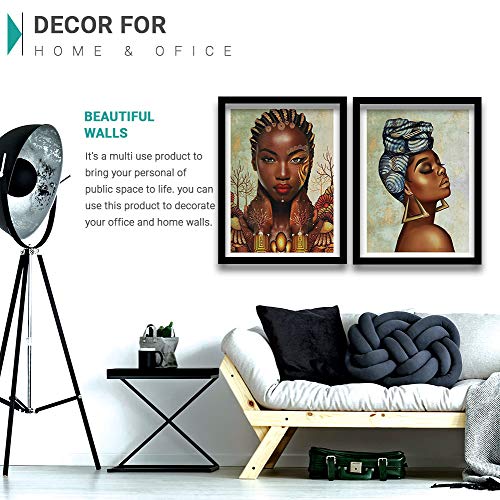 HEVEA Modern Art Framed Wall Posters/Paintings with Frame Wall Paintings Hangings Framed Wall Art Paintings (11 inch x 14 inch, Framed, Multicolor, Brown) -Set of 2 - Image 3