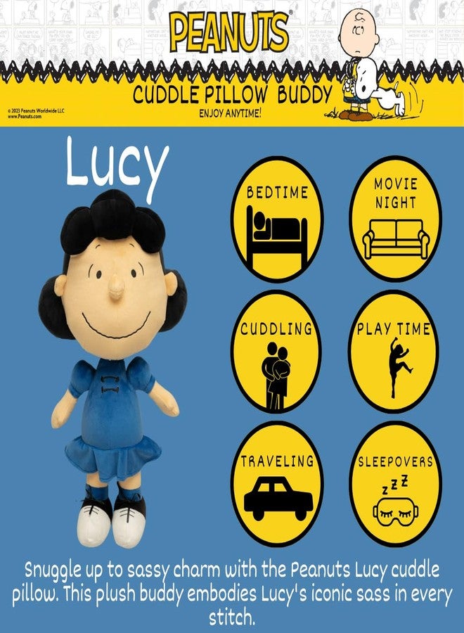 Franco Collectibles Peanuts Lucy Bedding Super Soft Plush Decorative Throw Cuddle Pillow, (Officially Licensed Product) By Franco - Image 2