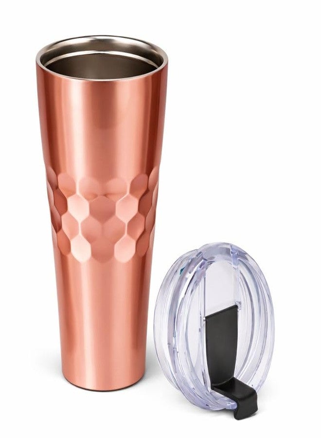 Primula Triple Layer 20 oz Hot or Cold Thermal Drink Tumbler (Pastel Coral) - Image 2