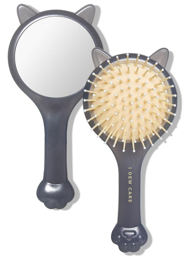 I DEW CARE Tap Secret Hair Brush Detangling Hair Brush With Mirror Cute And Ergonomic Design For All Hair Types Gifts For Women Girls  - Image 1