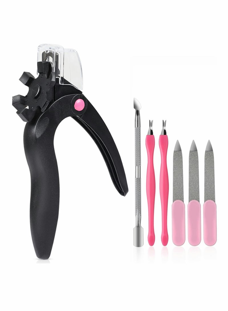 Adjustable Acrylic Nail Clipper - Stainless Steel Nail Tip Cutter with Recycling Feature, Ideal for Trimming Artificial Nails and Toe Nails for Professional Manicure Projects. - Image 1