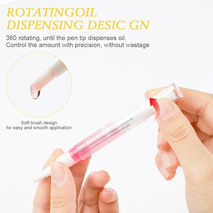 LOPHE Cuticle Oil Pens for Nail Care 2PCS Natural Ingredients Nail Oil Pens with Fruit Extract Hydrating Cuticle Oil Pen to Prevent Nail Cracking and Dry Repairing Cracked - Image 4