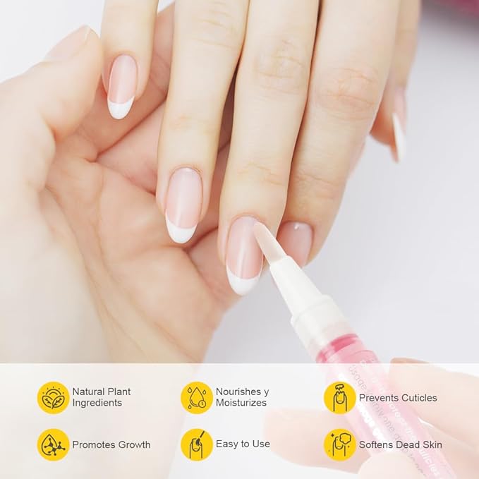 LOPHE Cuticle Oil Pens for Nail Care 2PCS Natural Ingredients Nail Oil Pens with Fruit Extract Hydrating Cuticle Oil Pen to Prevent Nail Cracking and Dry Repairing Cracked - Image 5