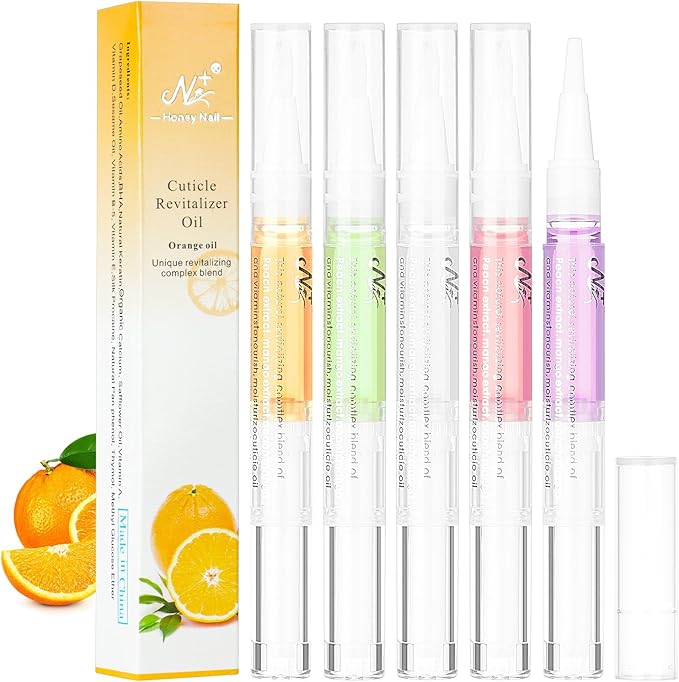 LOPHE Cuticle Oil Pens for Nail Care 2PCS Natural Ingredients Nail Oil Pens with Fruit Extract Hydrating Cuticle Oil Pen to Prevent Nail Cracking and Dry Repairing Cracked - Image 1