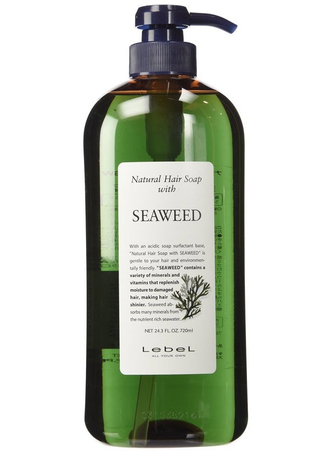 botanist Cosmetics | Shampoo | Natural Hair Soap with Seaweed Shampoo 720ml (Japan Import) - Image 1
