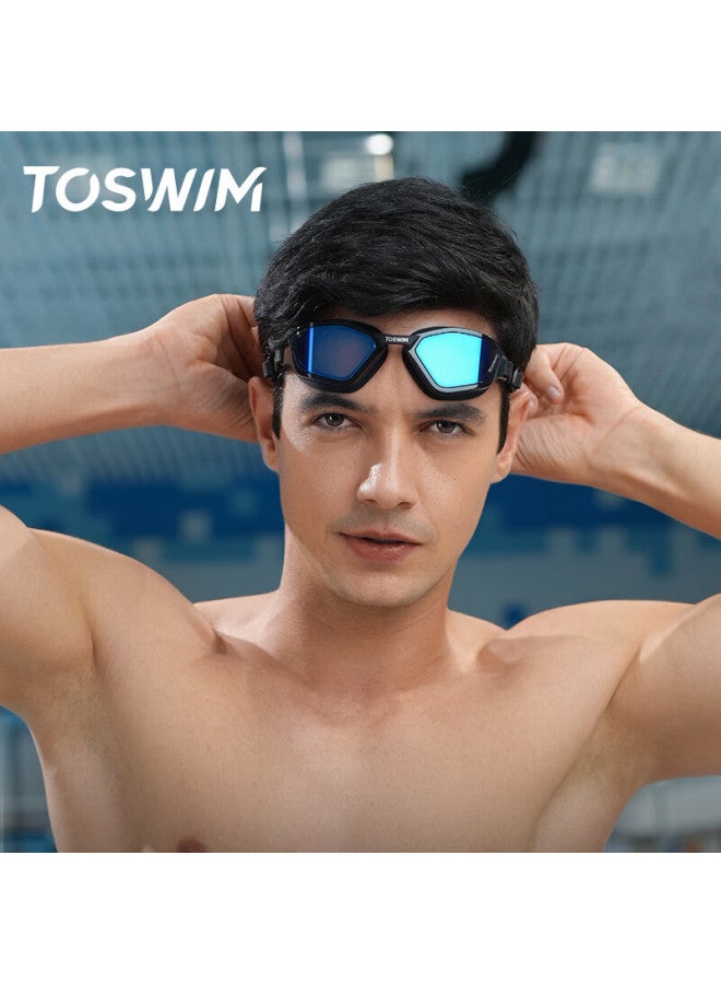 Toswim Prescription Swimming Goggles For Adults, Large Frame, Uni, Professional Hd Anti-fog Waterproof Swim Gl - Image 2
