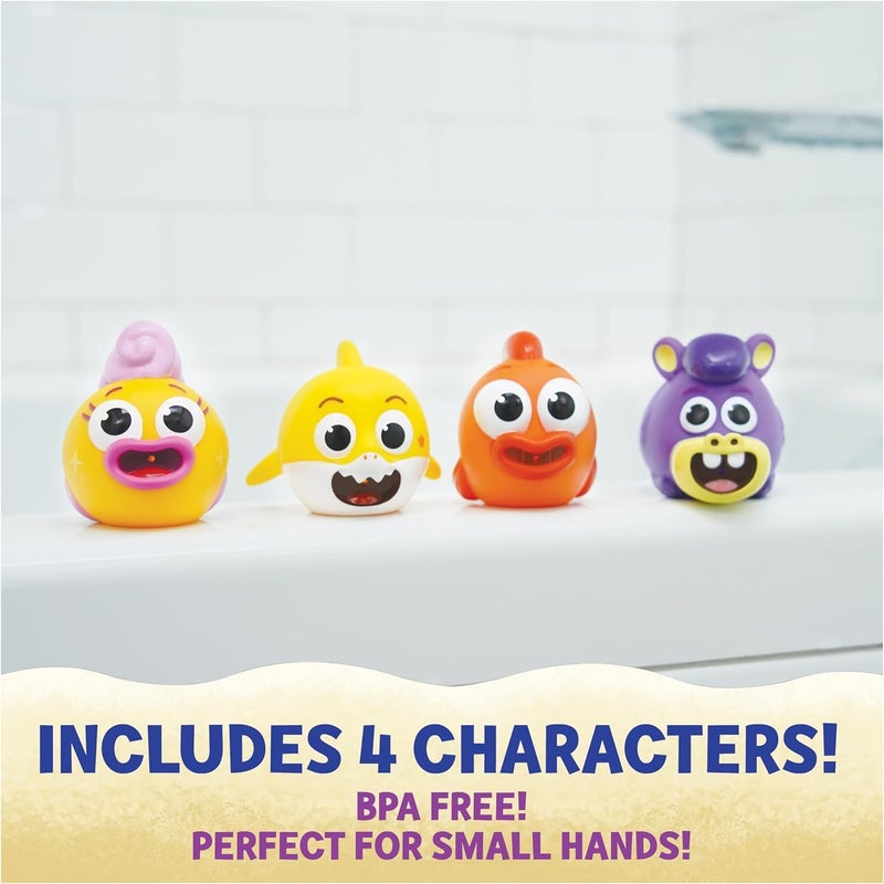 WowWee Baby Shark Bath Squirt Toy 4-Pack Big Show! - Image 4