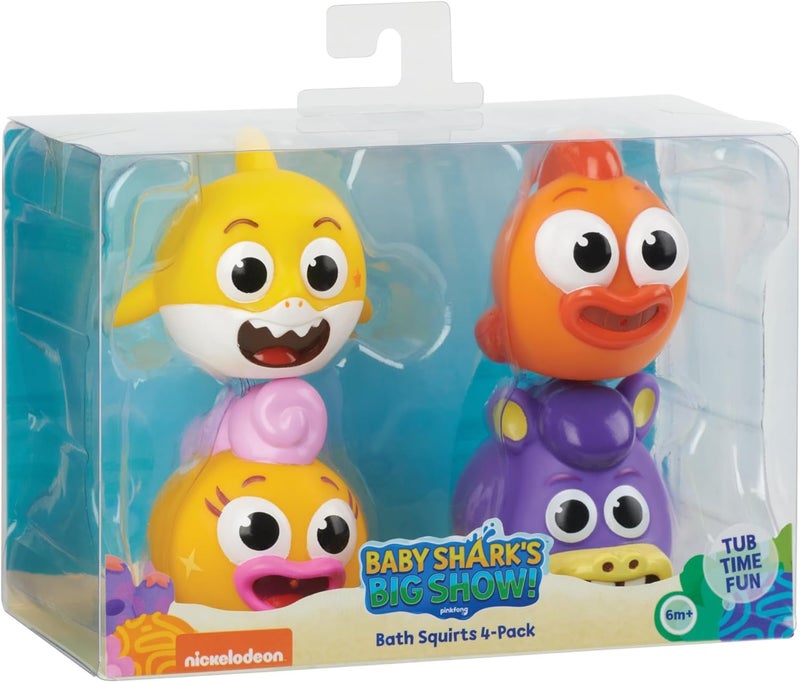 WowWee Baby Shark Bath Squirt Toy 4-Pack Big Show! - Image 1