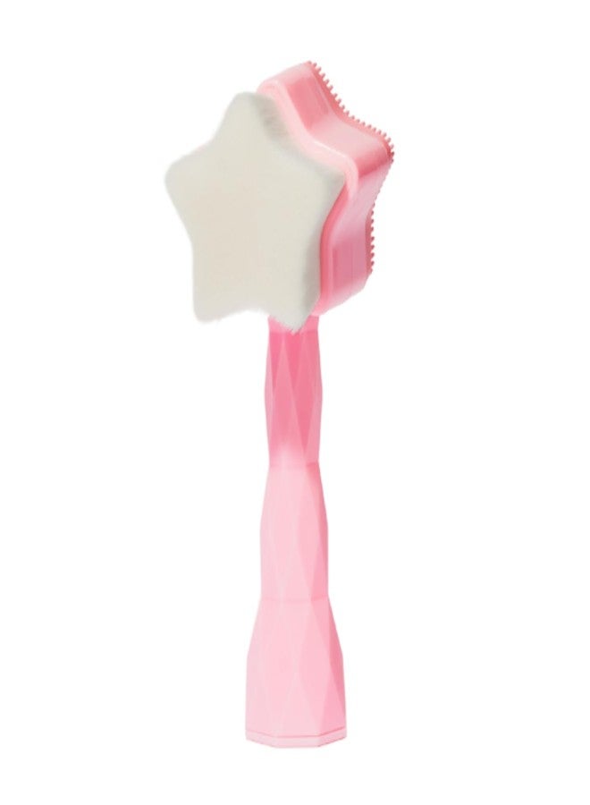 نو مو - ستاج فرشاة الوجه نو مو-ستاش أول ستار - فرشاة تنظيف الوجه اليدوية، فرشاة عناية بالبشرة 2 في 1، فرشاة تنظيف الوجه المصنوعة من السيليكون، فرشاة غسل الوجه اليدوية المزدوجة لتقشير المسام بعمق وتدليك البشرة وتقشيرها - Image 1