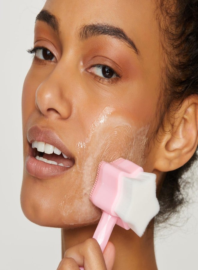 نو مو - ستاج فرشاة الوجه نو مو-ستاش أول ستار - فرشاة تنظيف الوجه اليدوية، فرشاة عناية بالبشرة 2 في 1، فرشاة تنظيف الوجه المصنوعة من السيليكون، فرشاة غسل الوجه اليدوية المزدوجة لتقشير المسام بعمق وتدليك البشرة وتقشيرها - Image 3