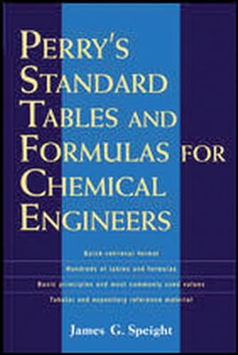 Perrys Standard Tables And Formulae For Chemical Engineers