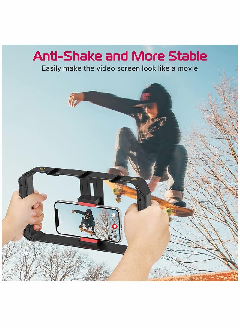 Y&D Filmmaking Case, U Rig Pro Smartphone Video Rig, mobile phone handheld recording video shooting live rabbit cage, VL49 RGB Lights  - Image 5