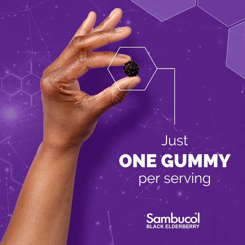 Sambucol Black Elderberry Gummies with Vitamin C & Zinc - Sambucus Elderberry Gummies for Immune Support, High Antioxidants, Gluten Free, Vegan, Elderberry with Zinc & Vitamin C - 30 Count, 2 Pack - Image 5