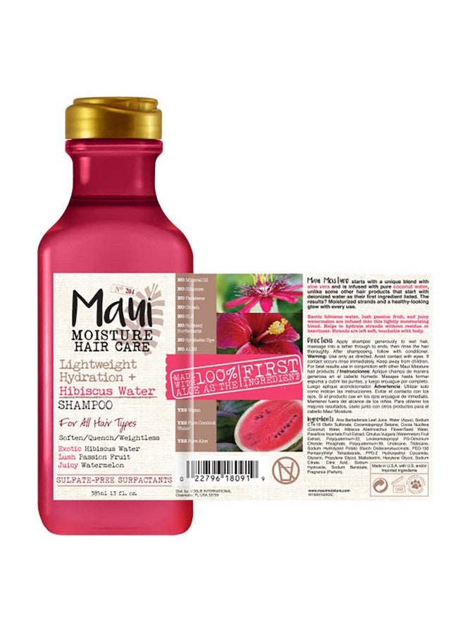 MAUI MOISTURE Lightweight Hydration + Hibiscus Shampoo + Conditioner For Daily Moisture No Sulfates 13 Fl Oz - Image 4