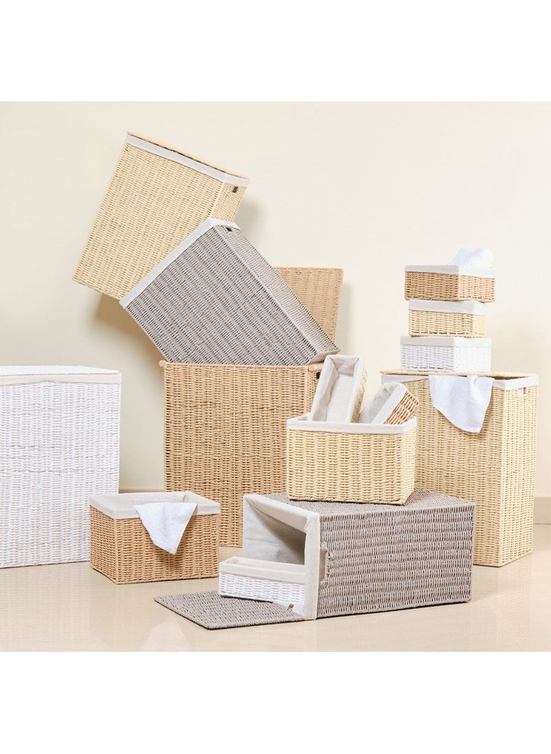 Homesmiths Storage Basket White With Liner - L32 X W10 X H8 Cm - Image 4