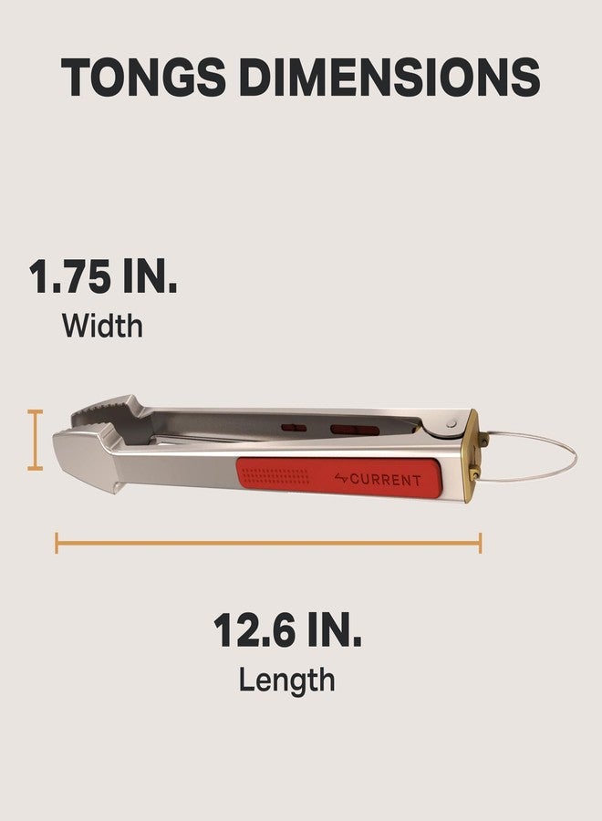 كارانت ملقط شواء من كارنت، مصنوع من الفولاذ المقاوم للصدأ بطول 15.4 بوصة، مزود بقفل، مقاوم للحرارة، أداة متينة للاستخدام الخارجي والشواء، مناسبة للمطبخ، والشواء، والتخييم، والطهي على الصاج. - Image 5