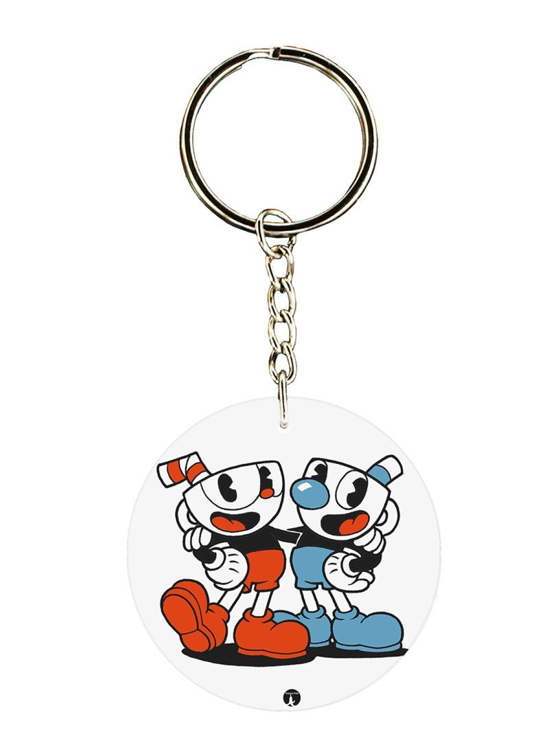 Cuphead Game Printed Keychain