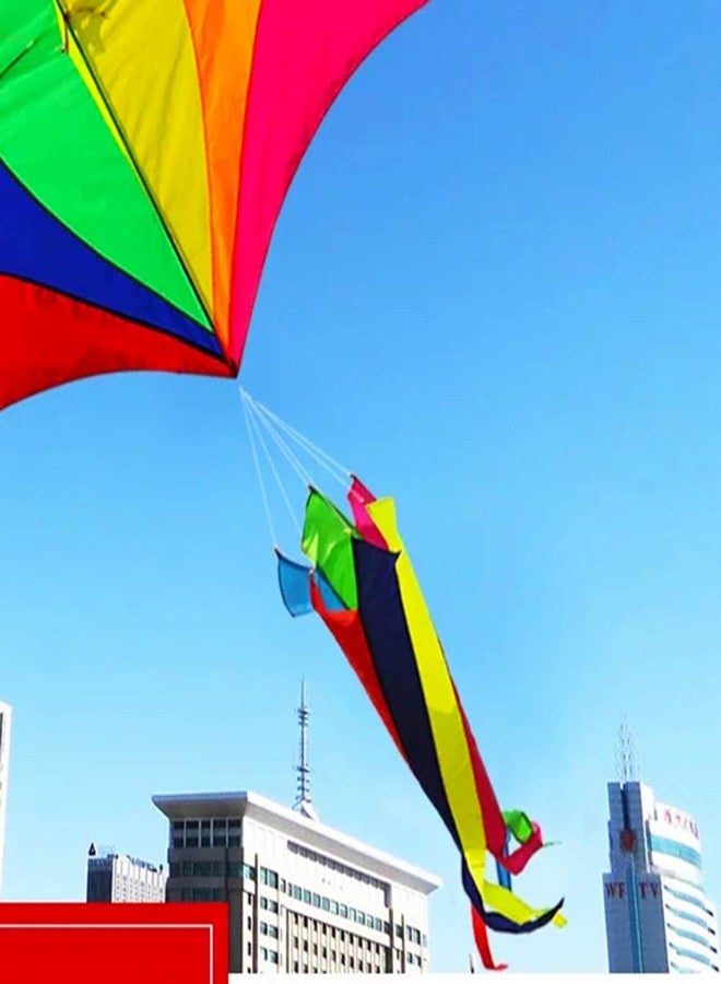 Besra Colorful Kite Tail Outdoor Garden Windsock Spinner Spiral Waterproof Kite Accessories - Image 2
