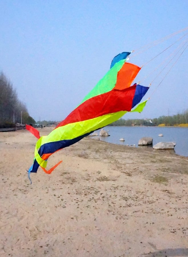 Besra Colorful Kite Tail Outdoor Garden Windsock Spinner Spiral Waterproof Kite Accessories - Image 1