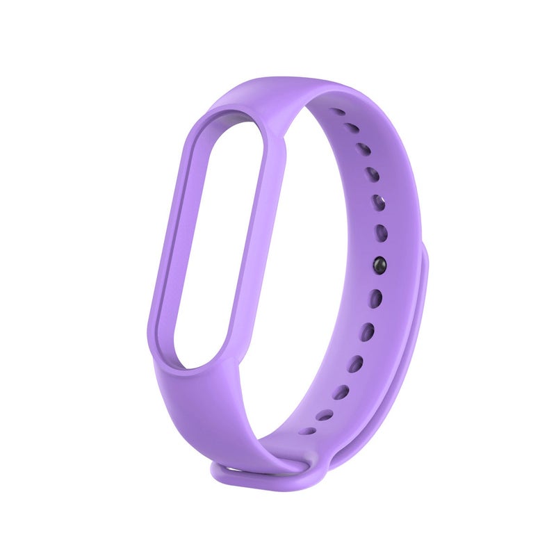 1 x 5 pcs Xiaomi 7 Band Silicone Strap Replacement Pure Color Lavender purple