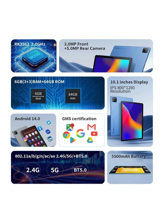 جي تاب جهاز تابلت G-Tab T9 (واي فاي) 64 جيجابايت 3 جيجابايت رام رمادي - النسخة الشرق أوسطية - Image 5
